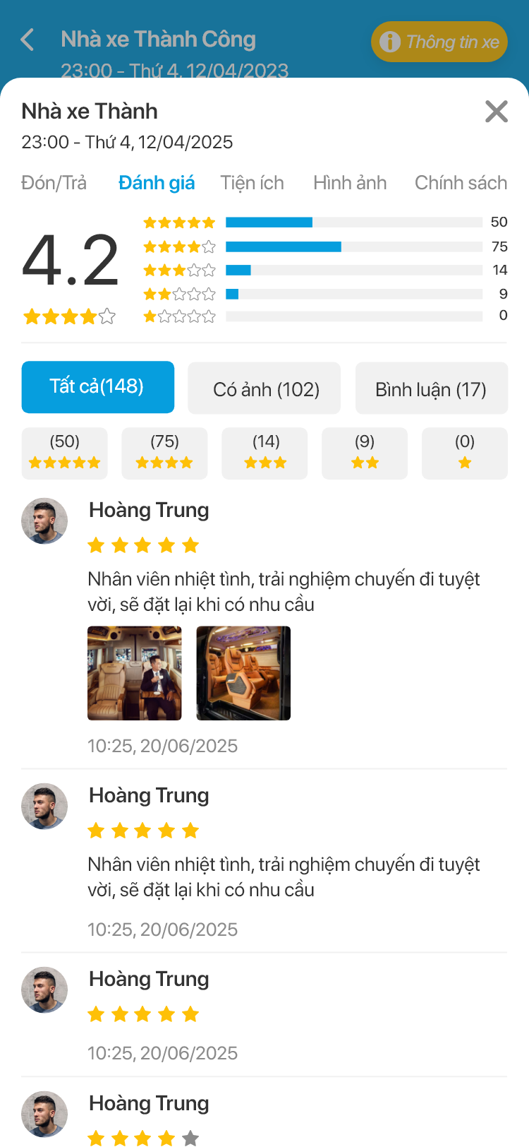 Book vé xe khách